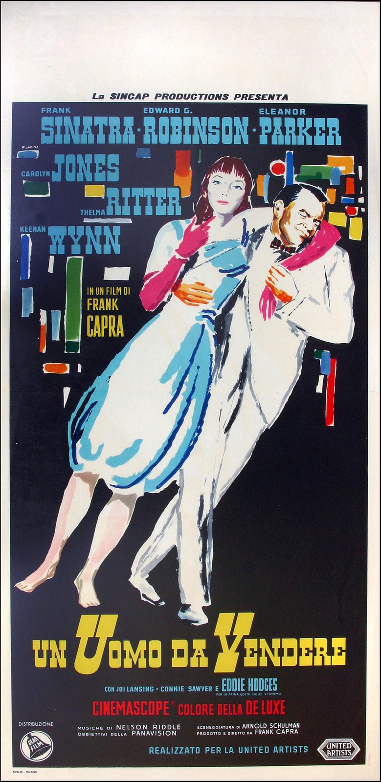 Locandina originale film Un uomo da vendere (1959) - Regia di Frank Capra