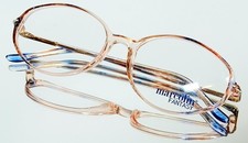 Vintage MARCOLIN FANTASY 1215 329 eyeglasses NEW Plastic Crystal Brown 54-16-140