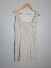 Old Navy Dress Womens S Beige Knee Length Sundress Tank Smocked Pullover