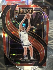 2024-25 Select Premier Red Cracked Ice Prizm Zach Edey #192 Rookie Grizzlies