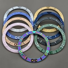 38mm Matte Curved Ceramic Bezel Insert Ring For NH35 NH36 Watch Case Mod