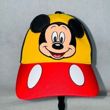 EUC Kids Youth Disney Parks Mickey Mouse Cap Hat with Ears Stretch Back