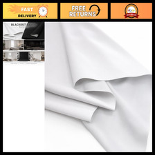 58" Wide White Blackout Drapery Lining Fabric - Room Darkening Curtain Material