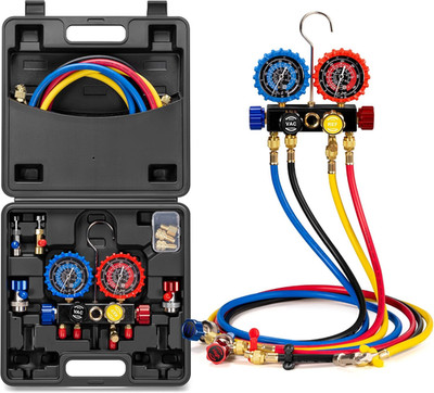 VIVOHOME HVAC Manifold Gauge Set for R134A, R410A, R22, R32 Refrigerants