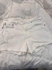 Adriano Goldschmeid white cut off shorts 26r 98 cottong BW20261