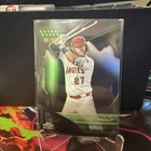 Mike Trout 2026 Topps Chrome Black #2 Green Refractor /99 Angels