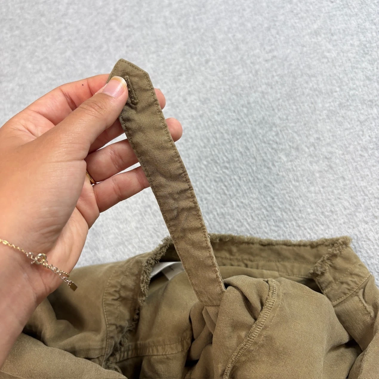 VETEMENTS Abito Anthropologie in tessuto e pietra donna S verde tunica manica lunga bottoni LEGGI