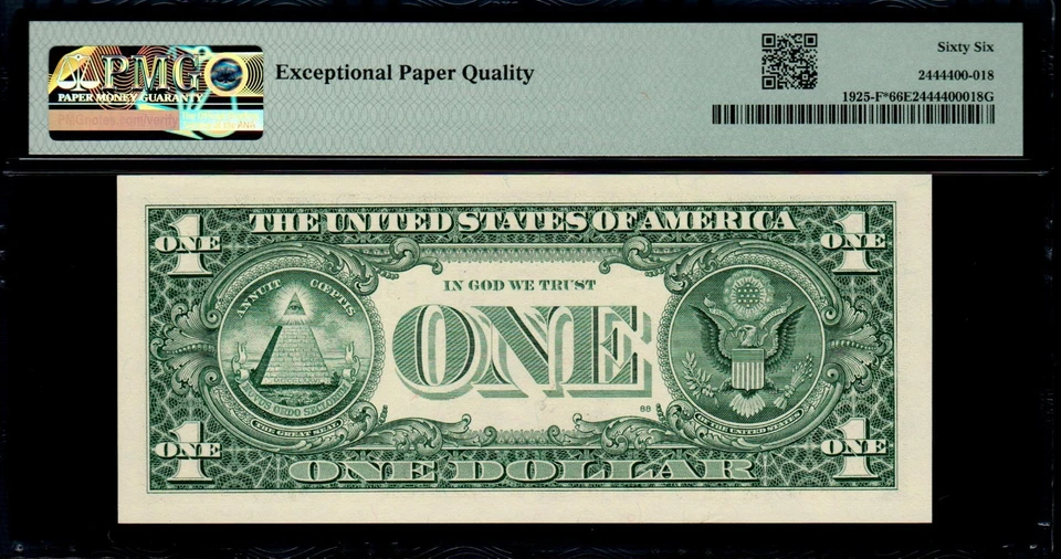 1999 $1 ATLANTA STAR NOTE PMG 66 EPQ 640K Print Run Fr 1925-F* Gem Uncirculated - Image 2 of 2