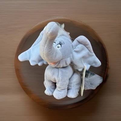 Dr. Seuss Landing HORTON Elephant 7'' Bean Bag Plush Doll Universal 1998