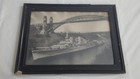 Framed Original Print WWII German Lt. Cruiser Königsberg (traversing Kiel Canal) — photo 1