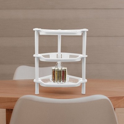  3 Pack Ablageregal Küche Badezimmer Eckregalständer Regalorganisator