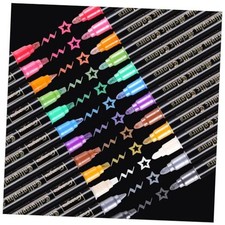 Metallic Markers Calligraphy Metallic Marker Pens Chisel and Medium Dual Tip