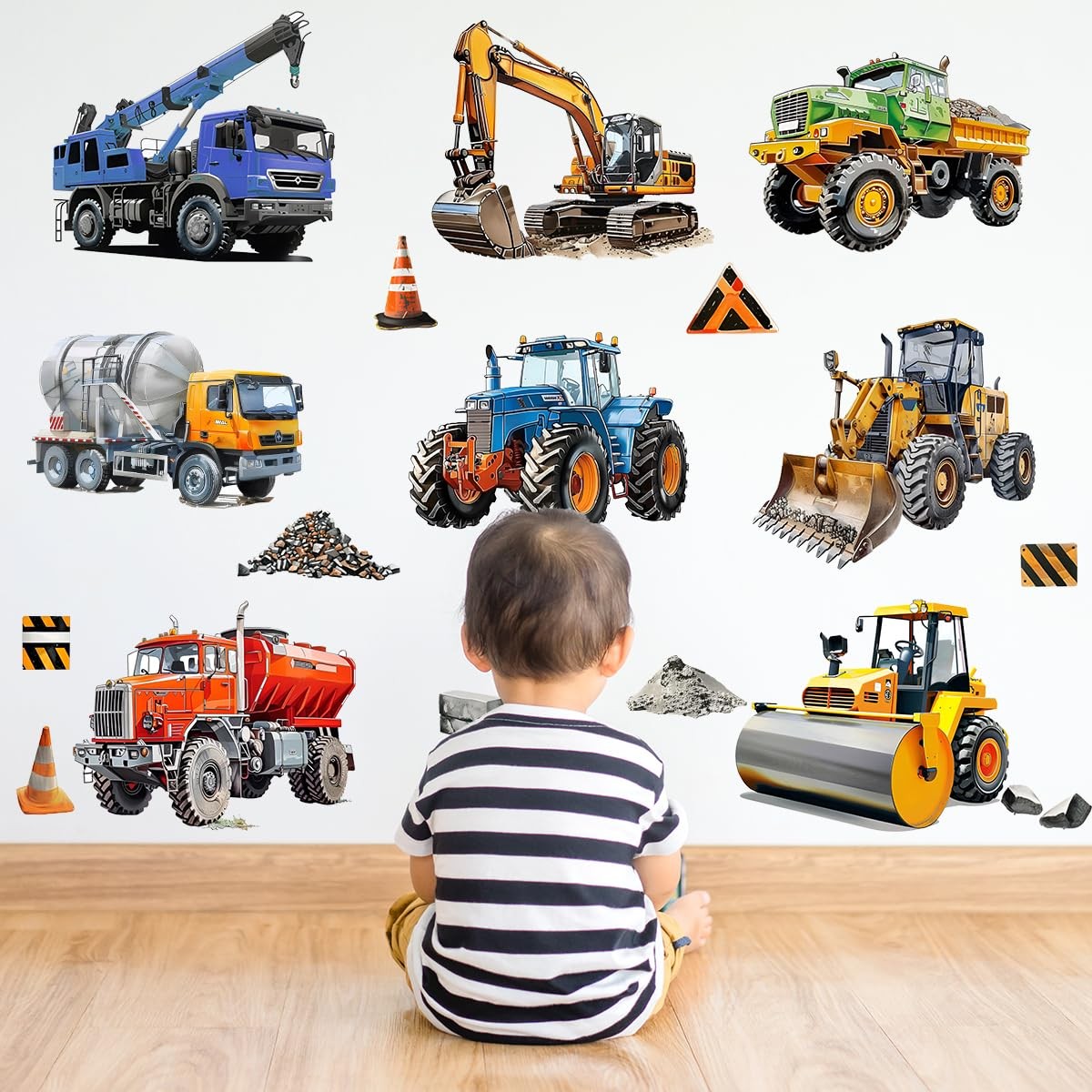 Grand stickers muraux voiture XXL autocollant mat haute définition pour enfant