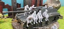 6x Resin Figuren Soldaten 1/87 Panzer Besatzu...