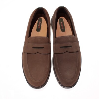 SWIMS Men\'s US 8 Brown Penny Loafers Slip-On Driving Moccasins Boat Shoes Swims Penny Loafer - Mens - Shoplifestyle main image 4