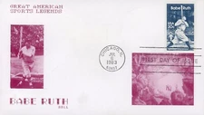 US 2046 FDC Babe Ruth AALL