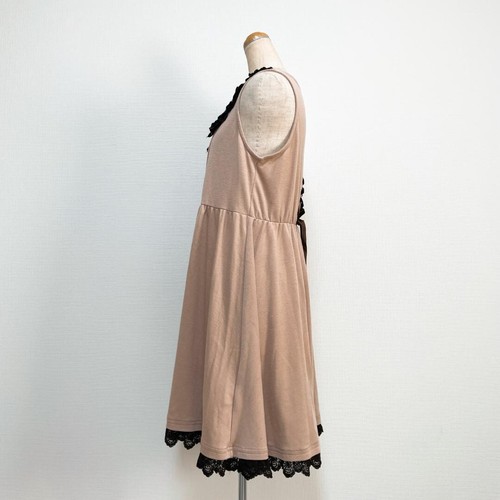axes femme Sleeveless Collared Dress Size M US XS/S Pink Lolita Kawaii Jfashion - Picture 2 of 9