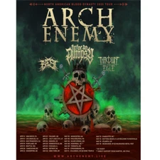 Poster Arch Enemy North American Blood Dynasty Tour 2025 Poster, gift for fans