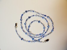 Handcrafted Beaded Eyeglass holder, Light Blue, Glass Beads, Eyeglass Chain