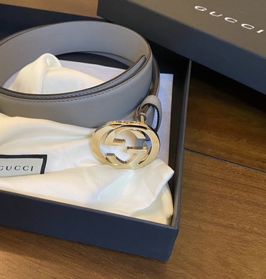 New Gucci Interlocking G Logo Buckle 