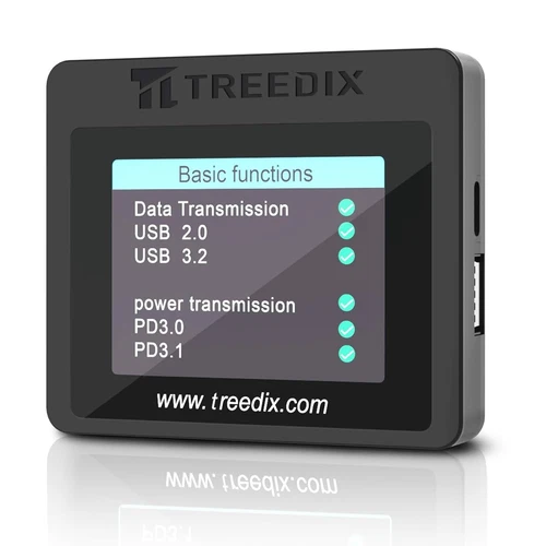 Treedix USB Cable Tester, 2.4-inch Color Display Screen USB C Cable Tester, USB