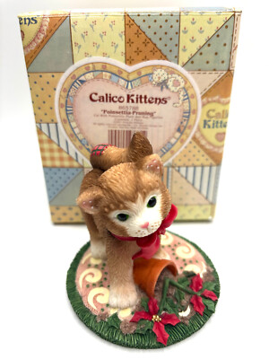 Calico Kittens Enesco 2001 Poinsettia - Pruning 865788