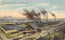 D89/ Middletown Ohio Postcard 1912 American Rolling Mill Company Factory