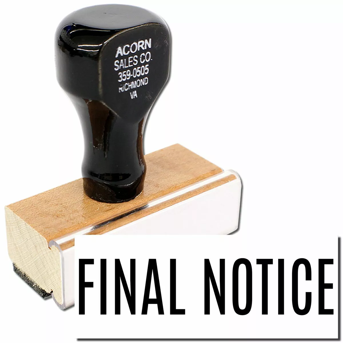 Large Narrow Font Final Notice Rubber Stamp Size 7/8" Tall x 2-1/4" Wide |  eBay