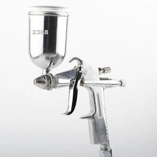 Mini Air Spray Paint Gun Air Brush Gravity feed Aluminum Swivel Cup