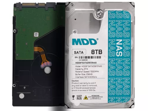 MDD 8TB 7200RPM 256MB Cache SATA 6.0Gb/s 3.5" NAS Hard Drive - 3 Year Warranty