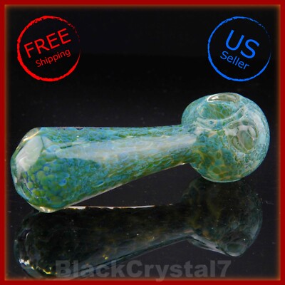 4.5'' Handmade Thick Green Color Changing Marble Tobacco Smoking Bowl Glass Pipes