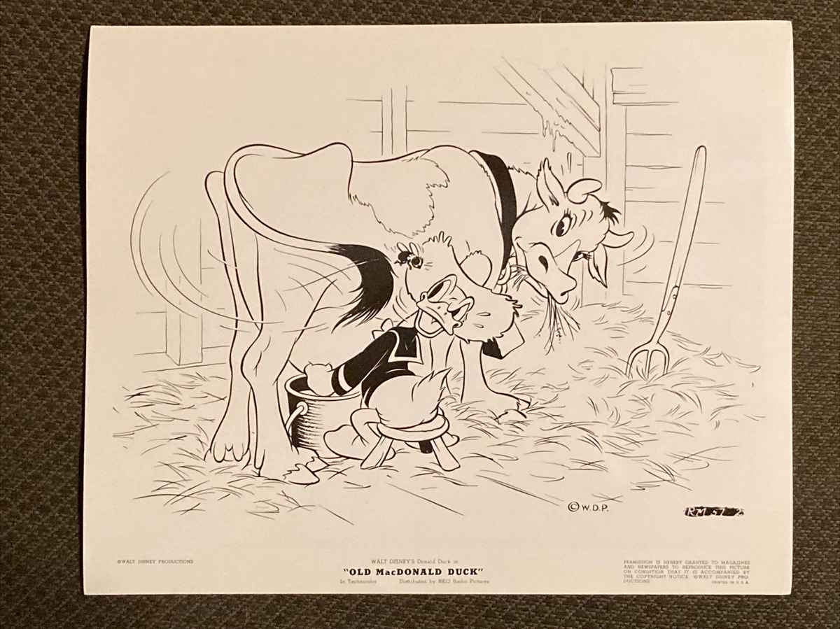 Old MacDonald Duck - Original Movie Photo 1941 - Donald Duck - Walt Disney  | eBay