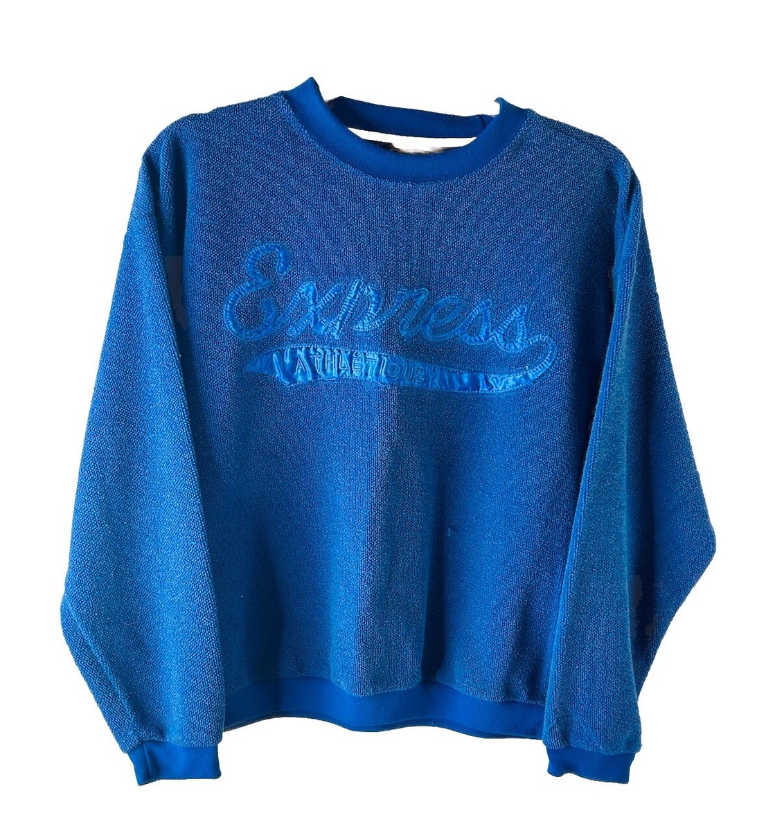 Vintage Y2K Express Womens Small Terry Cloth Cropped Crewneck