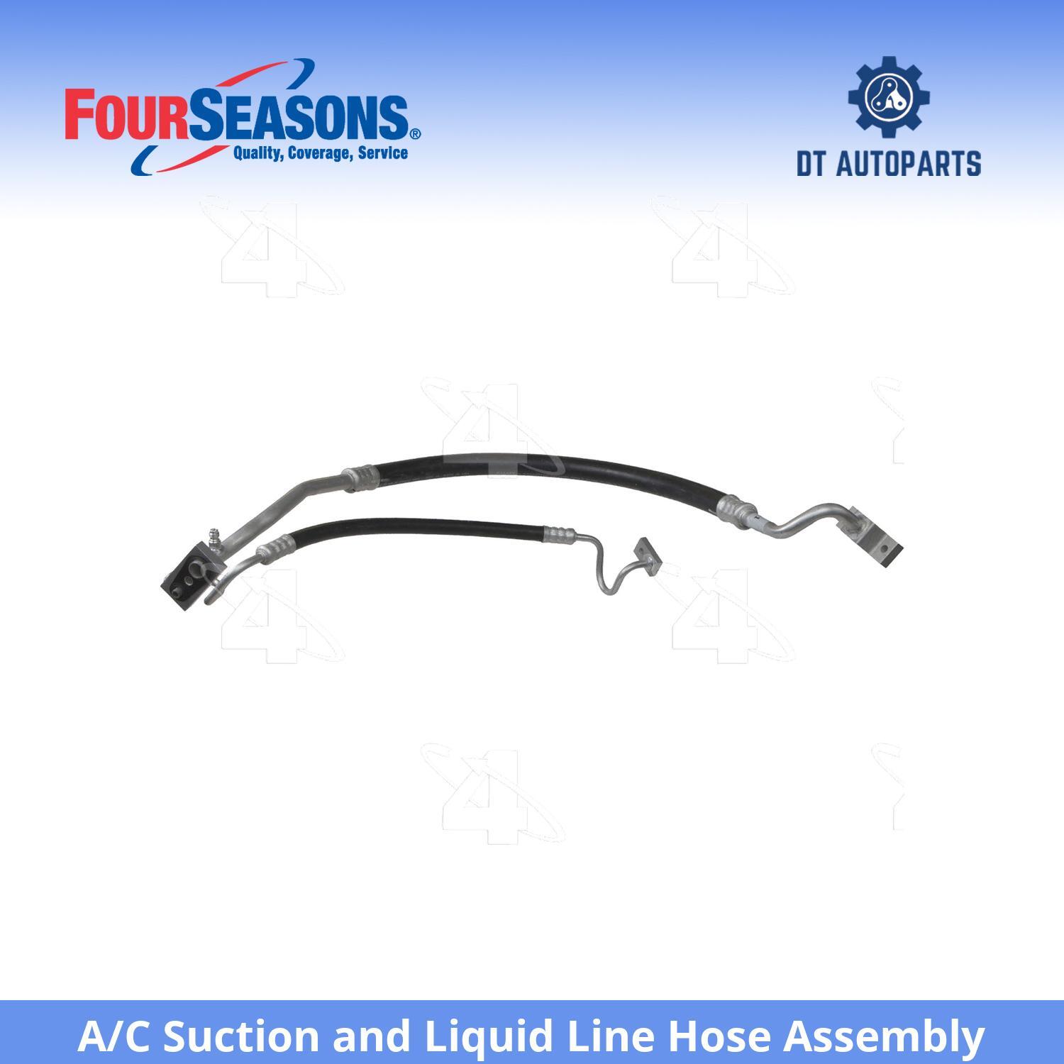 For 1989 Chrysler TC Maserati AC Suction and Liquid Line Hose Assembly 4 Seasons