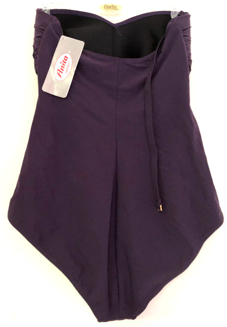 Rosa Faia Swimsuit 32D Heliotrope Violet Ruched Strapless Artemis 7208  BNWT image 2