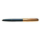 Wing Sung  Fountain Pen  Fine Pt Teal &  Gold Built In Converter New  — photo 1