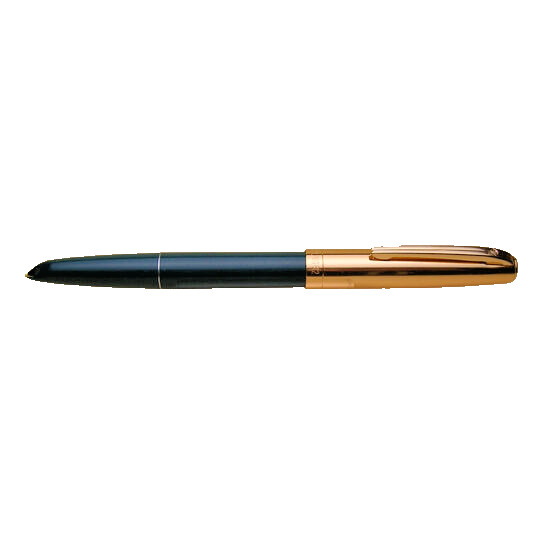 Wing Sung  Fountain Pen  Fine Pt Teal &  Gold Built In Converter New 