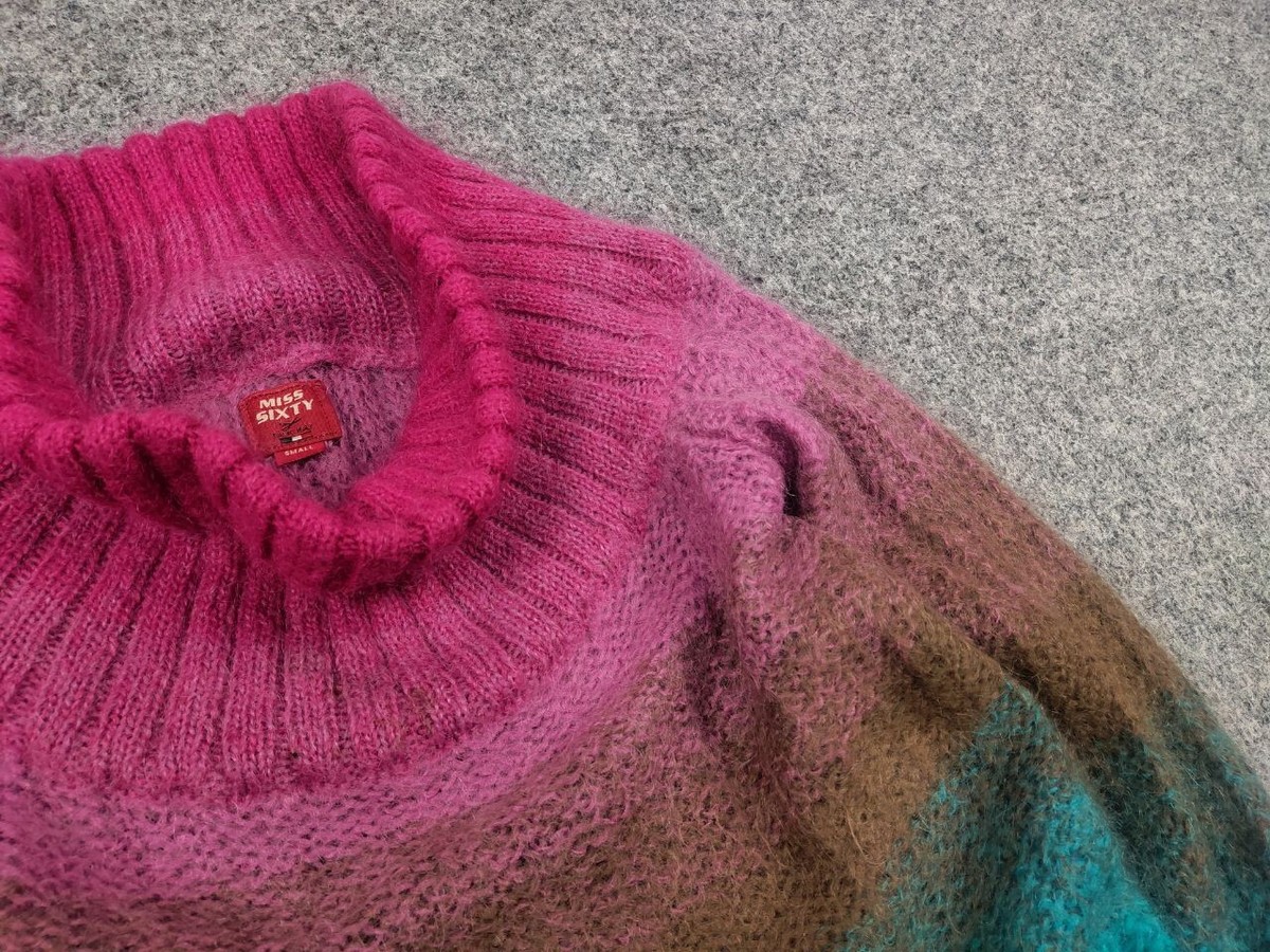 トップス 60s vintage gradation mohair knit Vintage Miss Sixty Mohair Blend Gradient Knit Sweater Y2K