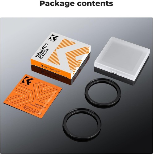 K&F Concept 2 pz adattatore anello step-up anello anello filtro step up per filtro uv nd cpl - Foto 162 di 186
