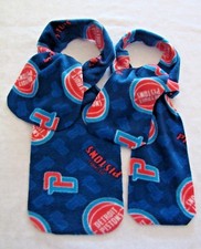 New DETROIT PISTONS Team Logo Basketball Scarf Fleece Set Adult/Kids