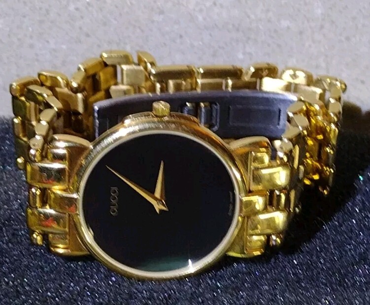 Vintage Gucci Watch 3400 M Gold Plated Swiss Made Quartz