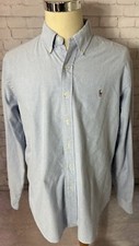 Ralph Lauren Blue Classic Fit Button-Up Shirt Men's XL Long Sleeve