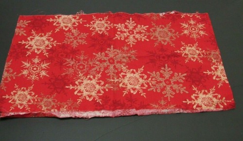 Christmas Sewing Fabric Large Snowflake Quilting Crafting 12"x40" - Picture 3 of 4