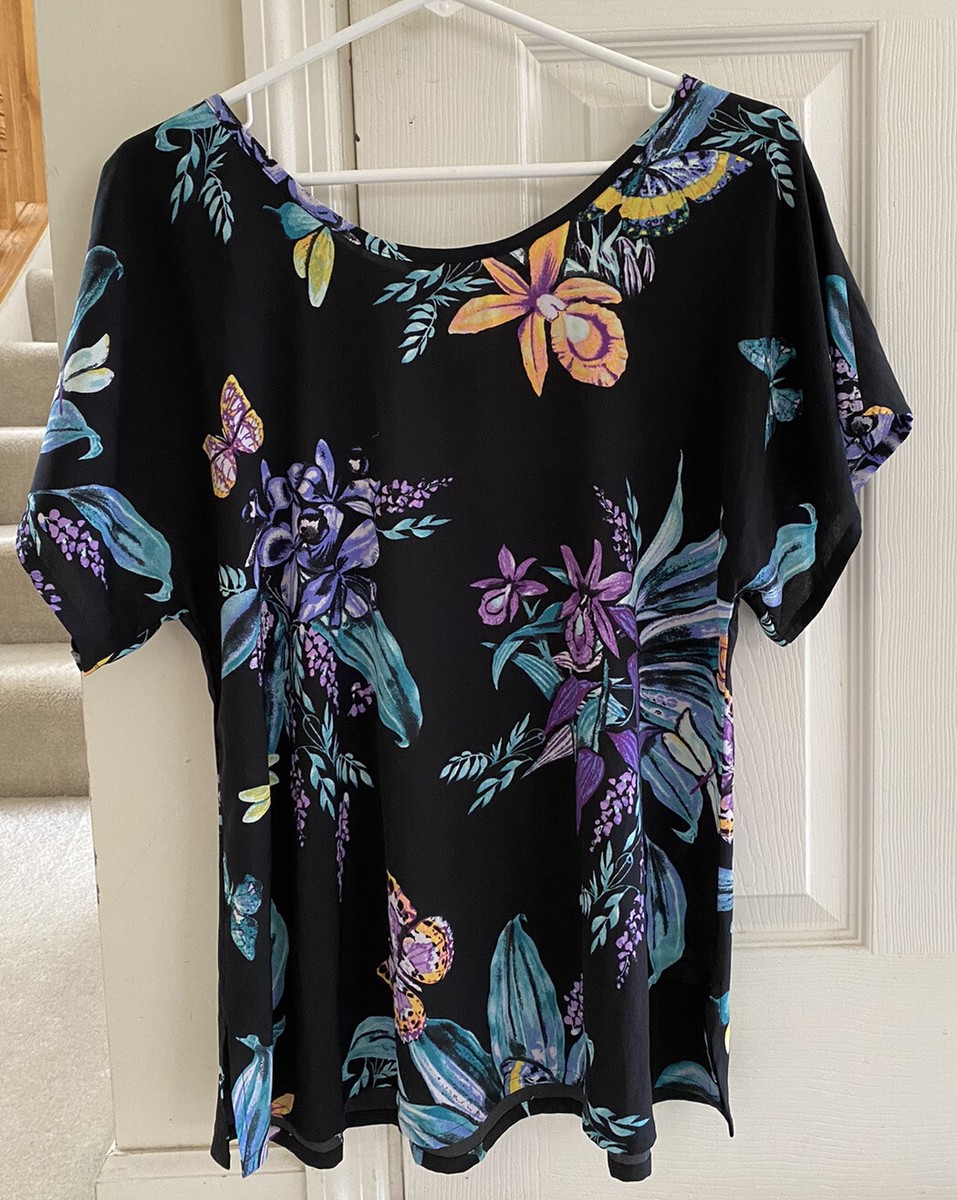 Soma Blouse Size XS Drama Pajama Flutter Sleeve Top Short-Sleeve NWOT