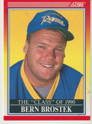 Score The Class of 1990 NFL Card Los Angeles Rams #612 Bern Brostek