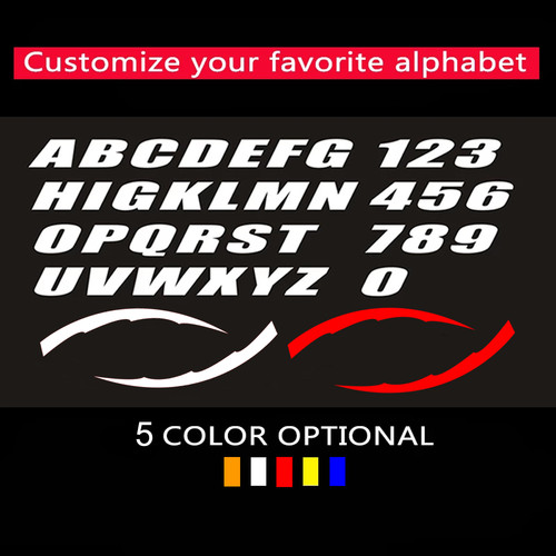 Color Lettering Wheels 8 Sets CUSTOM TEXT Tire Lettering Stickers 1.06