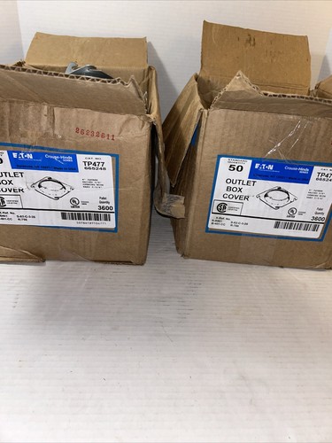 100) Eaton Crouse-Hinds Outlet Box Covers 4” TP477 *Value Bundle of 100 Covers* - Picture 7 of 8