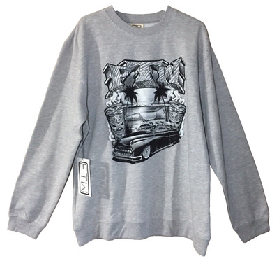 FTW Industry Surfing & Sport Clothing Company Size XL Light Grey Sweatshirt NEW