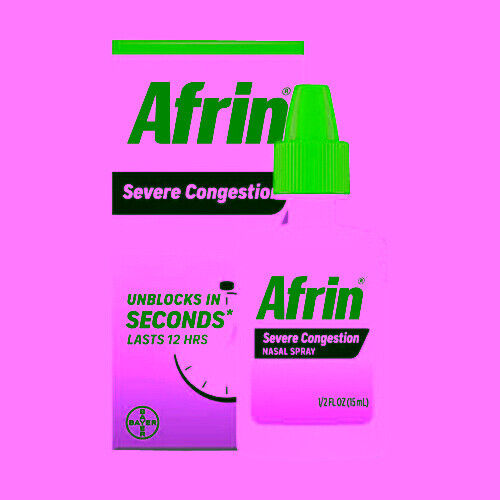 Afrin Severe Congestion Nasal Spray 0.5 Oz by afrin - Afbeelding 1 van 1