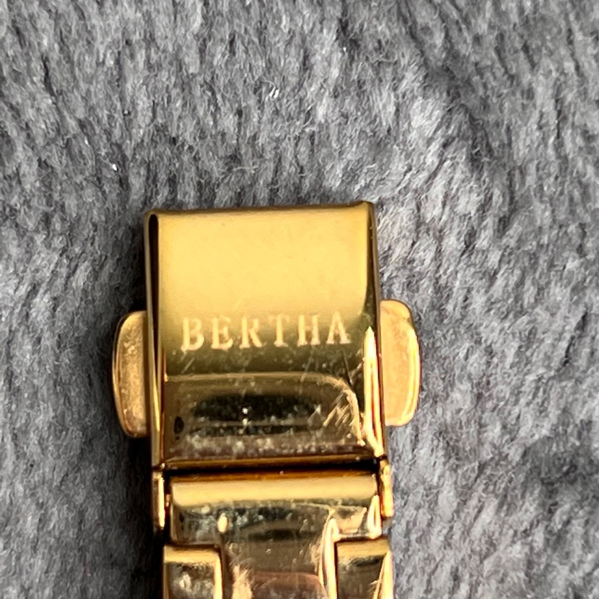 Bertha Analog Watch Gold Tone Roman Numerals Link Band  display picture 1